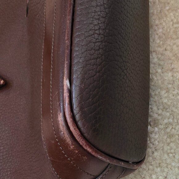 Vintage Dooney & Bourke Domed Satchel – Brown Pebbled Leather - Picture 2 of 13